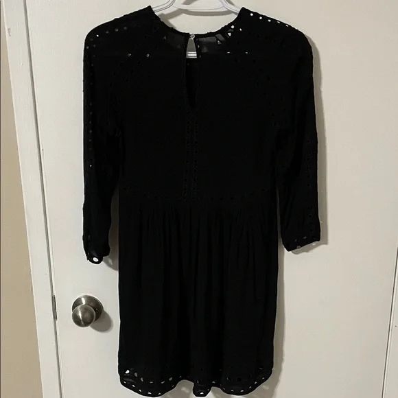 Wilfred Black 3/4 Length Sleeve Eyelet Dress Size XXS - Picture 9 of 12